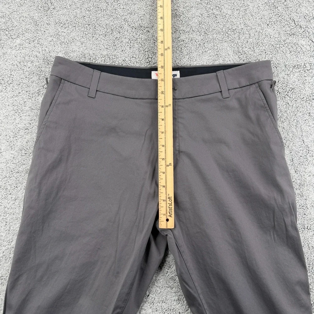 Birddogs Chino Pant Men 34x32 Dark Gray Performance Tech Zip Pocket Golf Trouser